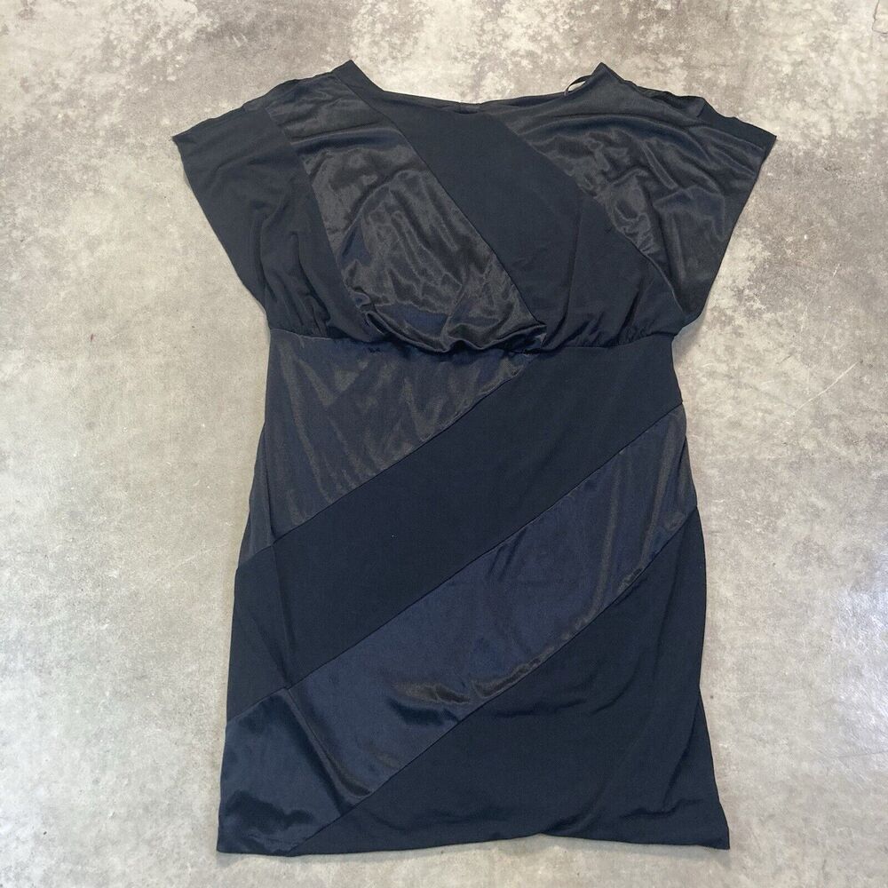 Enfocus Womens Dress Size 16W‎ Black Short Slit Sleeve Cocktail Party